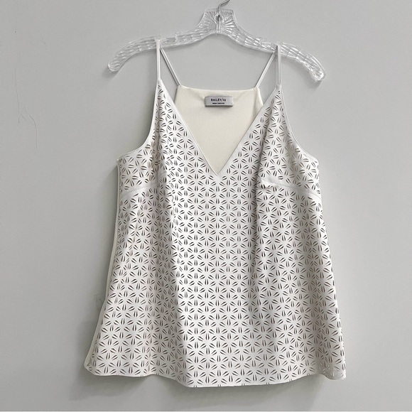 BAILEY 44 laser cut faux leather top - Picture 1 of 7